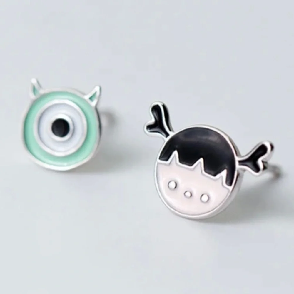 “Monsters Inc.” Boo & Mike Girl Toddler One-Eyed Cyclops Pixar 925 Silver Studs